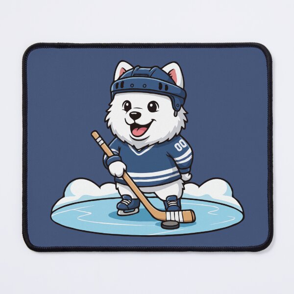 Item preview, Cute Samoyed Ice Hockey Puppy | Happy Winter Puppy designed and sold by The Real Life Symphony.