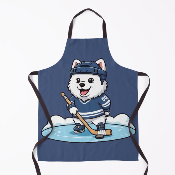 Item preview, Cute Samoyed Ice Hockey Puppy | Happy Winter Puppy designed and sold by The Real Life Symphony.