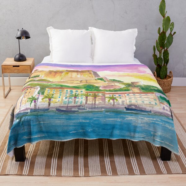 Item preview, Bonifacio Cliffs Corsica – Dramatic Limestone Cliffs with Historic Town & Sea View | Mediterranean Coastal Illustration Travel Wall Art designed and sold by artshop77.