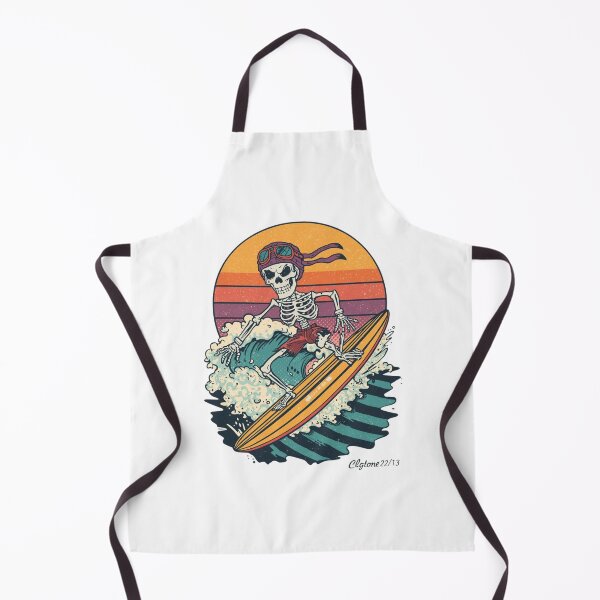 Item preview, Vintage Skeleton Surfing Sunset Retro Beach Art designed and sold by ZYNORAworld.