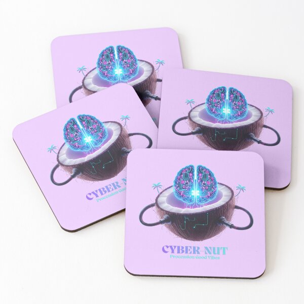 Item preview, Cyber-Nut: Coconut Brain Technology Art designed and sold by KiddoCavePrints.