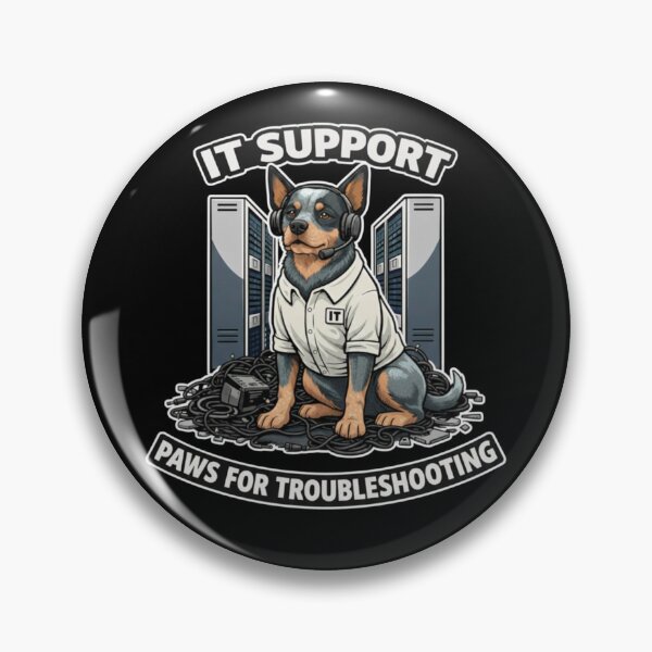 Item preview, Blue Heeler IT Support Shirt - Paws for Troubleshooting Funny Australian Cattle Dog Tech Gift designed and sold by Pulse & Paws | Pop Culture Tees and Stickers.