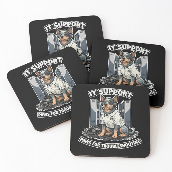 Item preview, Blue Heeler IT Support Shirt - Paws for Troubleshooting Funny Australian Cattle Dog Tech Gift designed and sold by Pulse & Paws | Pop Culture Tees and Stickers.