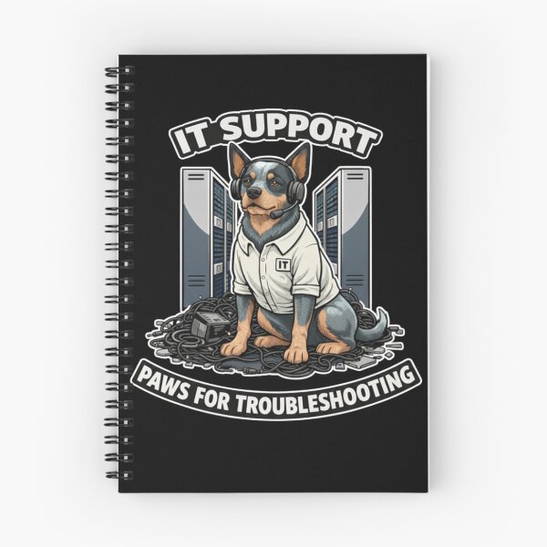Item preview, Blue Heeler IT Support Shirt - Paws for Troubleshooting Funny Australian Cattle Dog Tech Gift designed and sold by Pulse & Paws | Pop Culture Tees and Stickers.