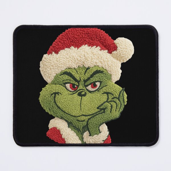 Item preview, Smug Grinchy Christmas Mood Fuzzy Santa designed and sold by ChaaiTee.