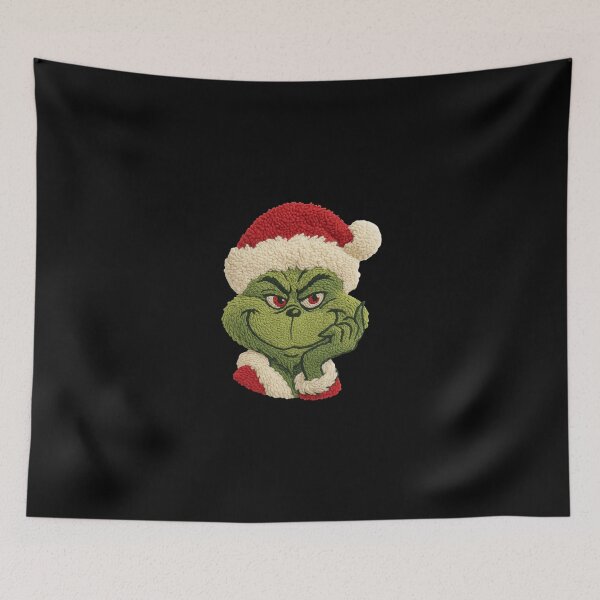 Item preview, Smug Grinchy Christmas Mood Fuzzy Santa designed and sold by ChaaiTee.