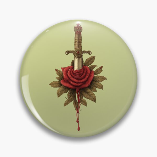 Item preview, Dagger Through Rose - Dark Romance Tattoo Valentine Art designed and sold by Midnight Garden.