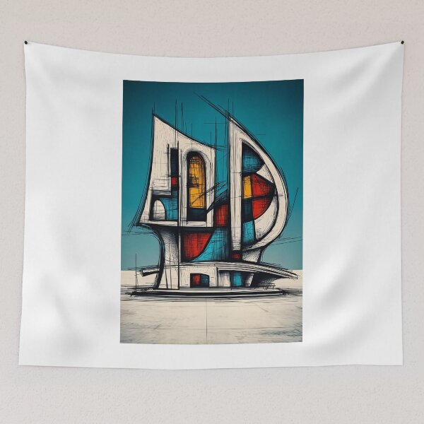 Item preview, Shaping Future Cities Through Abstract Architecture and Primary Color Design designed and sold by OlfactoART Studio.