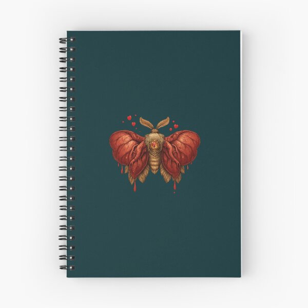 Item preview, Moth With Heart Wings - Dark Romantic Nocturnal Valentine Art designed and sold by Midnight Garden.