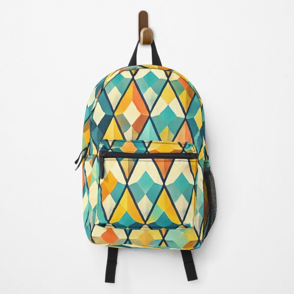 Item preview, Summer Harlequin Diamond Pattern Bright Geometric Art Print designed and sold by PinUpPizzazz.