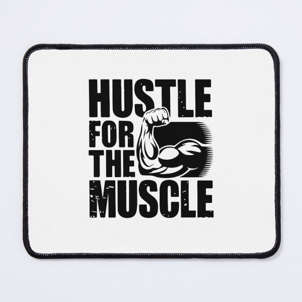 Item preview, Hustle For The Muscle Bold Gym Quote Art designed and sold by Mido tee art shop.