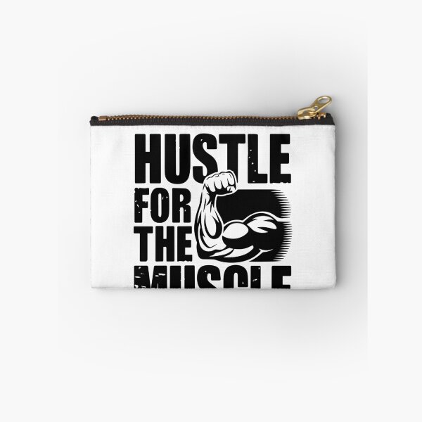 Item preview, Hustle For The Muscle Bold Gym Quote Art designed and sold by Mido tee art shop.
