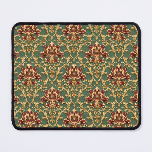 Item preview, Emerald Gold Baroque Damask designed and sold by Jirka Svetlik, Studio Illuvision.
