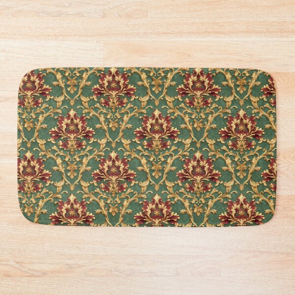 Item preview, Emerald Gold Baroque Damask designed and sold by Jirka Svetlik, Studio Illuvision.