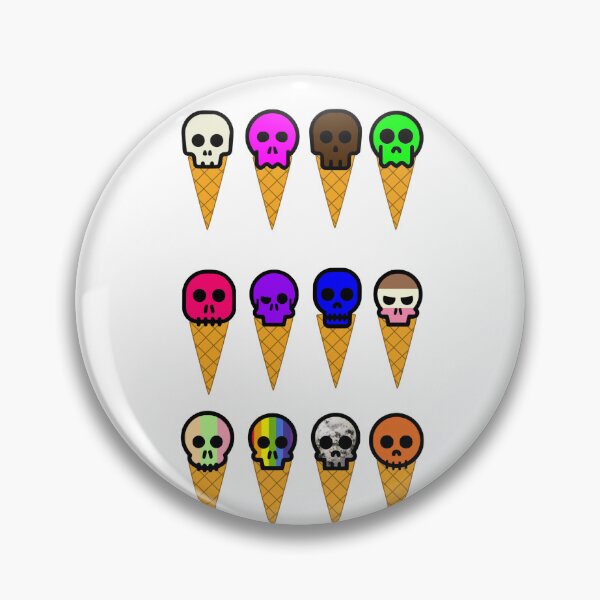 Item preview, Ice Cream Flavors Skulls with Cones designed and sold by aprilwebbartist.