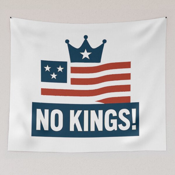Item preview, "No Kings" slogan used in the US during mass protests designed and sold by JaroDesign2023.