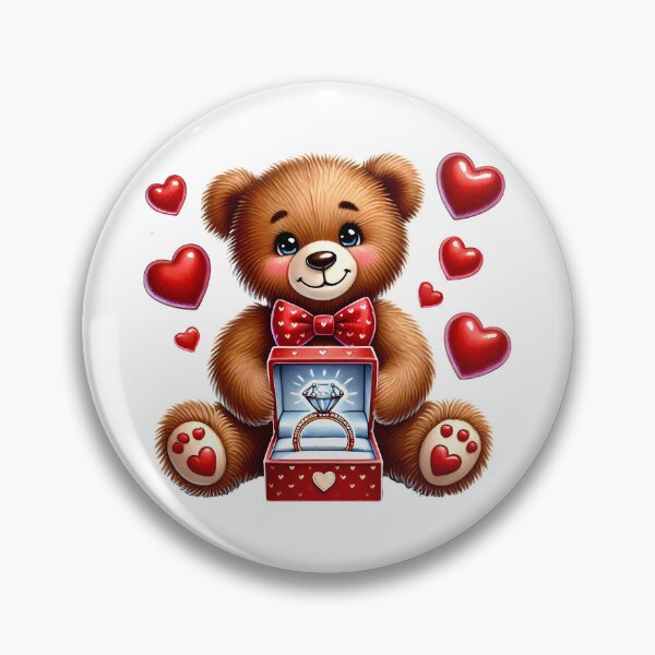 Item preview, Valentine Teddy Bear - Cute Love Heart Gift Mascot designed and sold by FuzionRaptor.