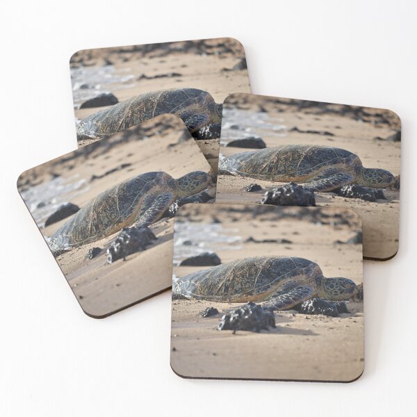 Item preview, Sea Turtle Resting and Sunbathing on the Hawaiian Beach designed and sold by izzetsafer.