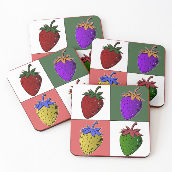 Item preview, Strawberries a la Warhol designed and sold by Really Bad Art.