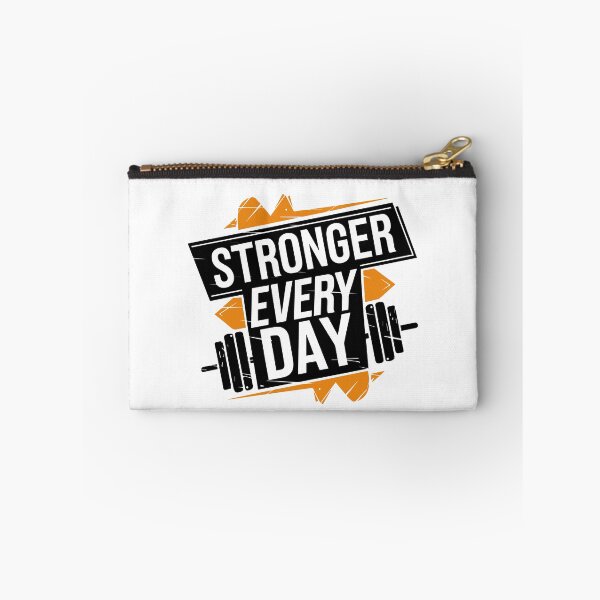Item preview, Stronger Every Day Fitness Progress Motivation Art designed and sold by Mido tee art shop.