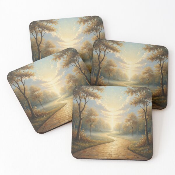 Item preview, Golden Path to Light – Autumn Forest Landscape Wall Art of Hope | Percent Exclusive designed and sold by MonaRose_Art.