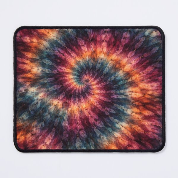 Artikelvorschau, Lebhaftes Boho-Spiral-Tie-Dye-Design in Türkis, Magenta, Rostrot und Marineblau – Retro-psychedelisches abstraktes Muster entworfen und verkauft von SezzyDesigns.