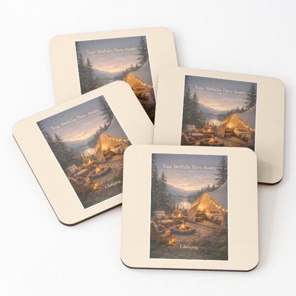 Item preview, Your Birthday Party Awaits — Glamping designed and sold by Novel Works Studio.