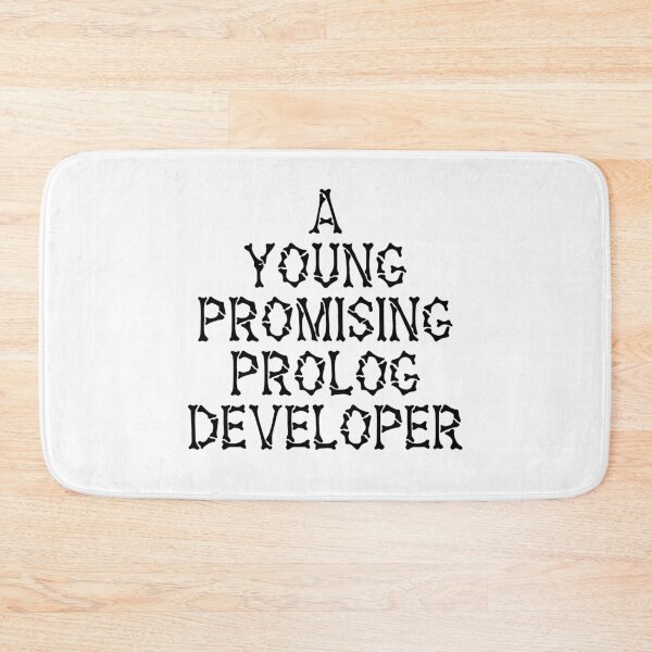 Item preview, A Young Promising Prolog Developer – Logic Programming Humor for Programmers designed and sold by Nerd Romance Café.