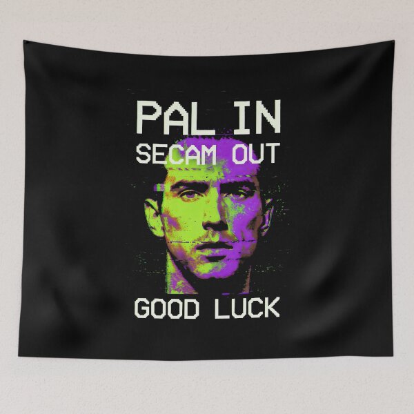 Item preview, PAL IN SECAM OUT Retro Glitch Art Analog Signal Error Design designed and sold by SplashTastic.