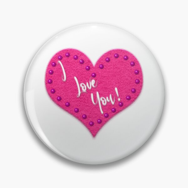 Item preview, Pink Felt Look Heart I Love You! designed and sold by CheriesArt.