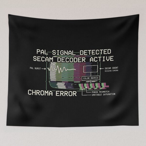 Item preview, PAL Signal Detected SECAM Decoder Active Chroma Error Glitch Design designed and sold by SplashTastic.