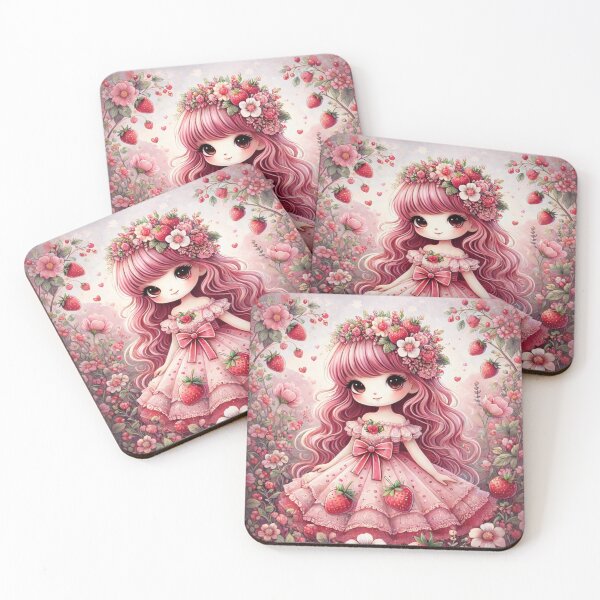 Item preview, Strawberry Girl - Her world tastes of strawberries, a touch of childhood, enveloped in strawberry dreams designed and sold by MrsMimpi.