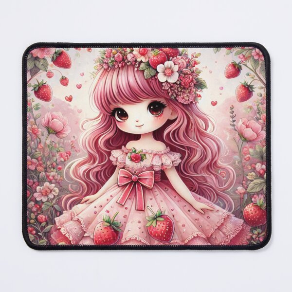 Item preview, Strawberry Girl - Her world tastes of strawberries, a touch of childhood, enveloped in strawberry dreams designed and sold by MrsMimpi.