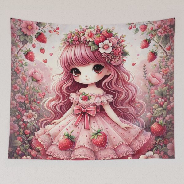 Item preview, Strawberry Girl - Her world tastes of strawberries, a touch of childhood, enveloped in strawberry dreams designed and sold by MrsMimpi.