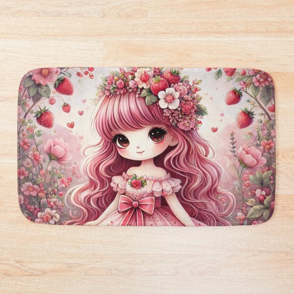Item preview, Strawberry Girl - Her world tastes of strawberries, a touch of childhood, enveloped in strawberry dreams designed and sold by MrsMimpi.