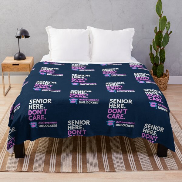 Item preview, Senior Here Don’t Care – Graduation Achievement Unlocked Design designed and sold by DesignsVault.