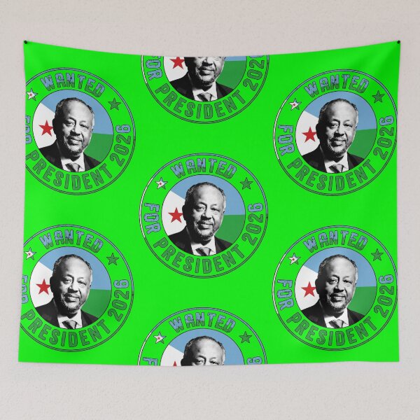 Item preview, Djibouti - wanted for president2026 designed and sold by DjibProp.