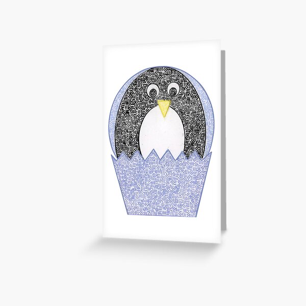 Penguin Cupcake Greeting Card