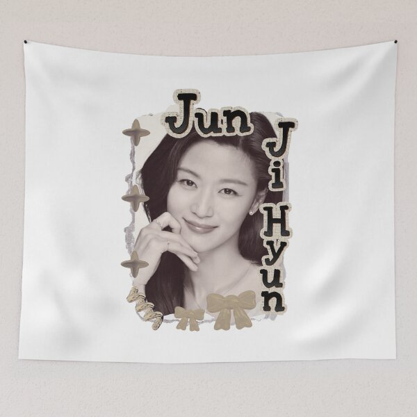 Item preview, Jun Ji-hyun (전지현) Korean actress South Korean celebrity K-drama star Korean film Scrapbook Collage Cozy Y2K Vintage Design designed and sold by HELL0WBELLO.