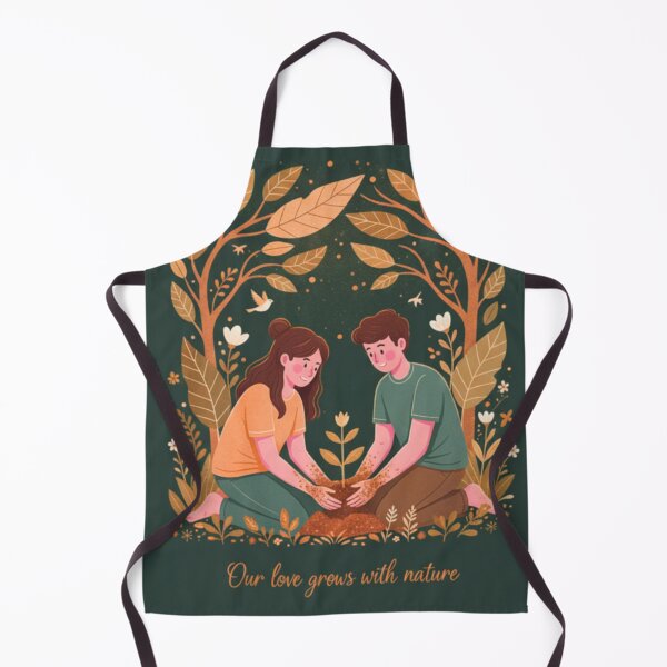 Item preview, Eco Friendly Valentine’s Day Art – Love Grows With Nature Forest Couple Design designed and sold by BlueYasmine.