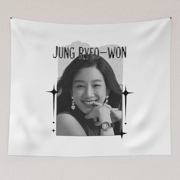 Item preview, Jung Ryeo-won (정려원) Korean actress South Korean celebrity K-drama star Korean film Scrapbook Collage Cozy Y2K Vintage Design designed and sold by HELL0WBELLO.