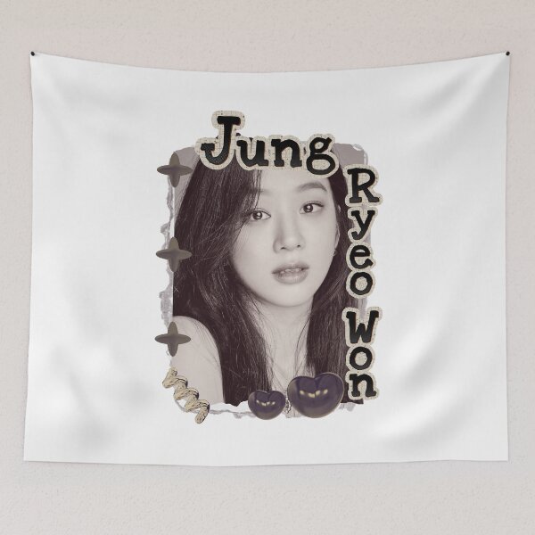 Item preview, Jung Ryeo-won (정려원) Korean actress South Korean celebrity K-drama star Korean film Scrapbook Collage Cozy Y2K Vintage Design designed and sold by HELL0WBELLO.