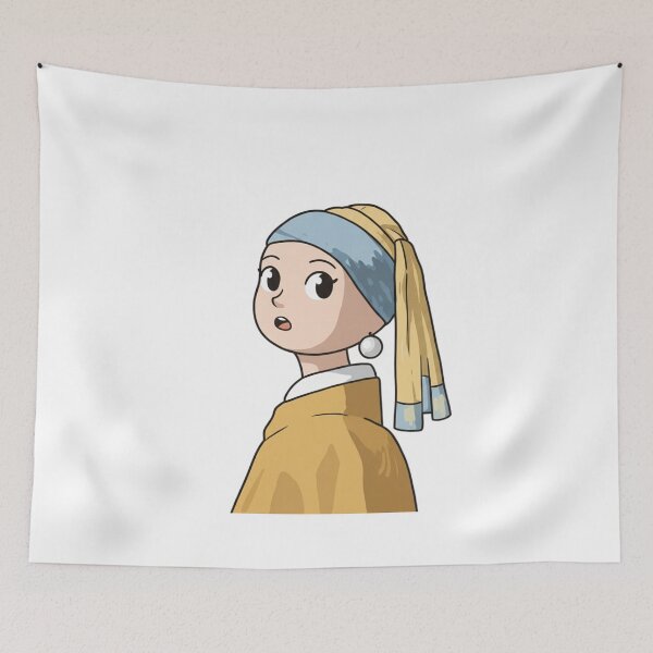 Item preview, The Girl with a Pearl Earring in cartoon form designed and sold by MrSor.