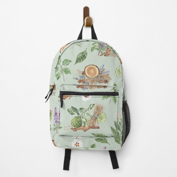 Item preview, Fragrant Plants Botanical Pattern on Green designed and sold by Flowersforbear.