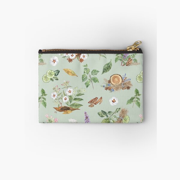 Item preview, Fragrant Plants Botanical Pattern on Green designed and sold by Flowersforbear.