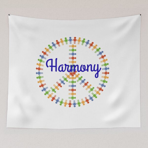 Item preview, Harmony Images Holding Hands Colorful Peace Sign designed and sold by MagicSD Designs.