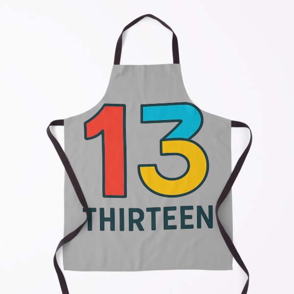 Item preview, "Thirteen" lucky number with minimalist text designed and sold by Moonshroomarts.