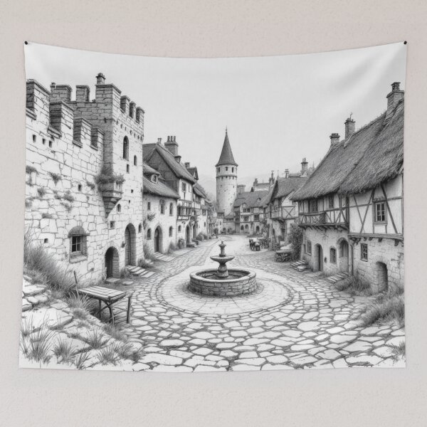 Item preview, Village in Aveyron (France - Aveyron) designed and sold by jefboutique6150.