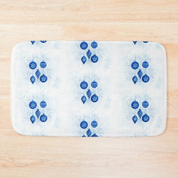 Item preview, Blue Christmas Ornaments on White Background designed and sold by The Elderberry Blossom.