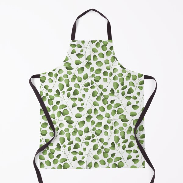 Item preview, Dancing Eucalyptus Leaves - Fresh Green on White BG designed and sold by thecolorbirdie.